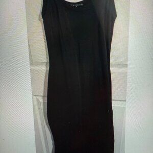 Peruvian Connection Black Pima Cotton Strap Dress Medium